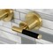 Kingston Brass KS8027CKL Two-Handle Wall Mount Tub Faucet, Brushed Brass KS8027CKL - alternate 3